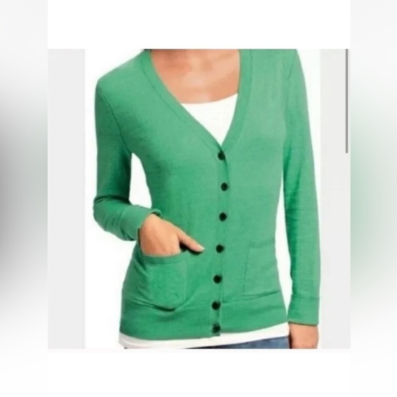 CAbi Ocean Green Billi Pocket Cardigan  Button Down sweater S Green Style 0602 - Picture 1 of 8